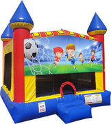 Soccer Inflatable bounce house with Basketball Goal