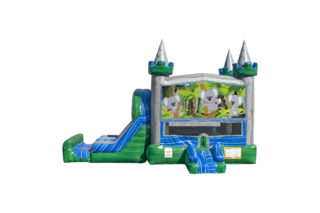 Koala Bear Emerald combo Double Lane Wet/Dry with Bounce House