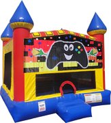 Game Controller Inflatable bounce house with Basketball Goal