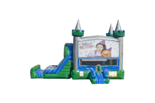 Ms Rachel Emerald combo Double Lane Wet/Dry with Bounce House