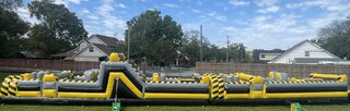 Obstacle Course 70 Ft. Radical Run Caution Interactive(40 ft. Obstacle & 7 Element Obstacle)