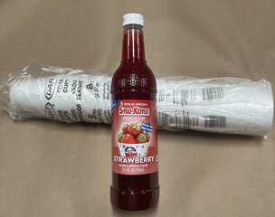 Snow cone syrup strawberry 25 servings 