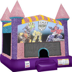 Transformers Inflatable Bounce house with Basketball Goal Pink