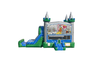 Lady and The Tramp Emerald combo Double Lane Wet/Dry with Bounce House