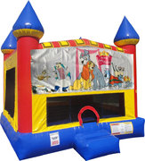 Lady and the Tramp Inflatable bounce house with Basketball Goal