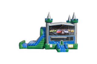 Lamborghini Emerald combo Double Lane Wet/Dry with Bounce House