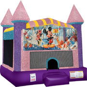 Mickey Mouse Inflatable bounce house with Basketball Goal Pink