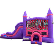 Monster High Dream Double Lane Wet/Dry  Slide with Bounce House