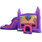 New Orleans Pelicans Dream Double Lane Wet/Dry Slide with Bounce House