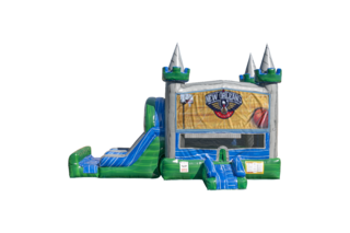 New Orleans Pelicans Emerald combo Double Lane Wet/Dry with Bounce House