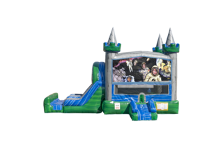 Space Kids Emerald combo Double Lane Wet/Dry with Bounce House