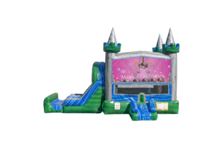 Unicorn Magical combo Double Lane Wet/Dry with Bounce House