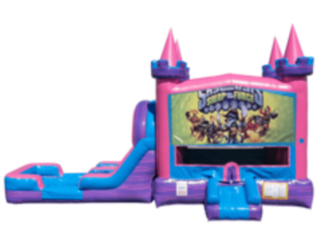 Skylanders Lucky princess combo Double Lane Wet/Dry with Bounce House 