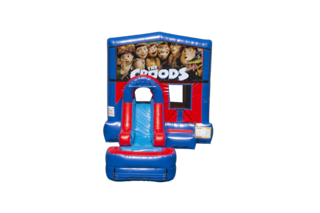The Croods EZ front slide bounce house combo
