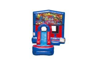 Happy Birthday Kids Ez front slide bounce house combo