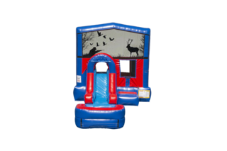 Hunting Ez front slide bounce house combo