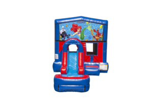 Little Mermaid Ez front slide bounce house combo