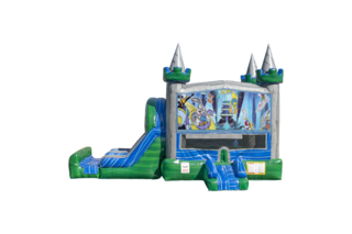 Looney Toons Emerald combo Double Lane Wet/Dry with Bounce House