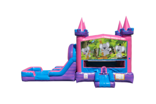 Koala Lucky princess combo Double Lane Wet/Dry with Bounce House 