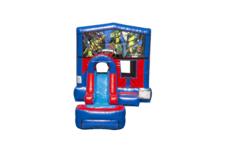 Ninja Turtles EZ front slide bounce house combo