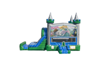Barbie Emerald combo Double Lane Wet/Dry with Bounce House