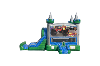 Blaze Emerald combo Double Lane Wet/Dry with Bounce House