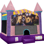 Minions Inflatable bounce house w/ Basketball Goal Pink