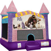 Secret Life of Pets Inflatable bounce house with Basketball Goal Pink