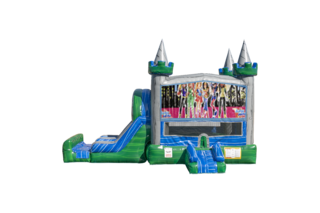Super Girls Emerald combo Double Lane Wet/Dry with Bounce House
