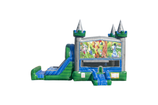 Winnie the Pooh combo Double Lane Wet/Dry with Bounce House