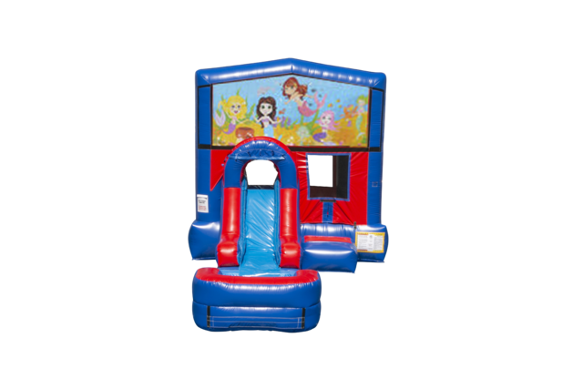 Mermaids Ez front slide bounce house combo