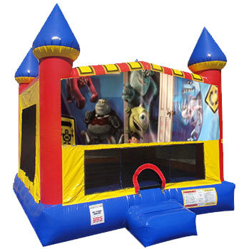 Monsters Inc.Inflatable bounce house with Basketball Goal