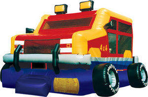 A Monster Truck Inflatable bounce house