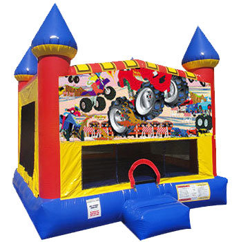 Monster Truck (1) Inflatable bounce house with Basketball Goal