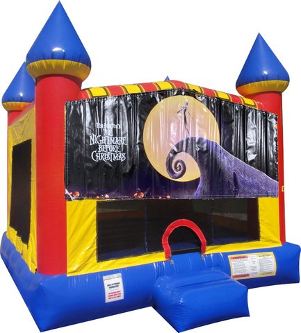 Nightmare Before Christmas Inflatable bounce house with Basketball Goal