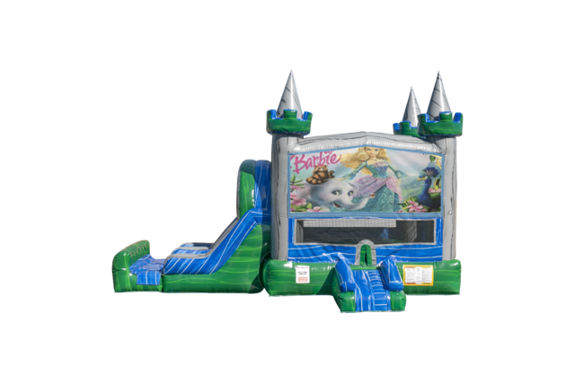 Barbie Emerald combo Double Lane Wet/Dry with Bounce House