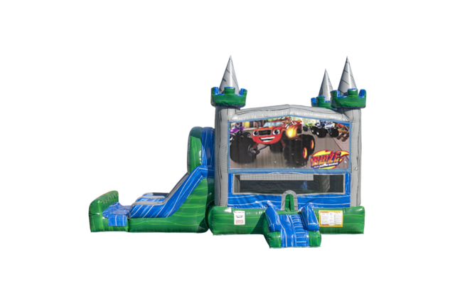 Blaze Emerald combo Double Lane Wet/Dry with Bounce House