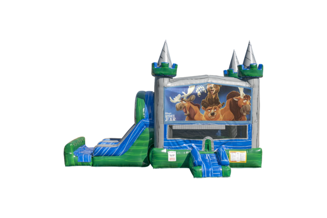 Brother Bear Emerald combo Double Lane Wet/Dry with Bounce House