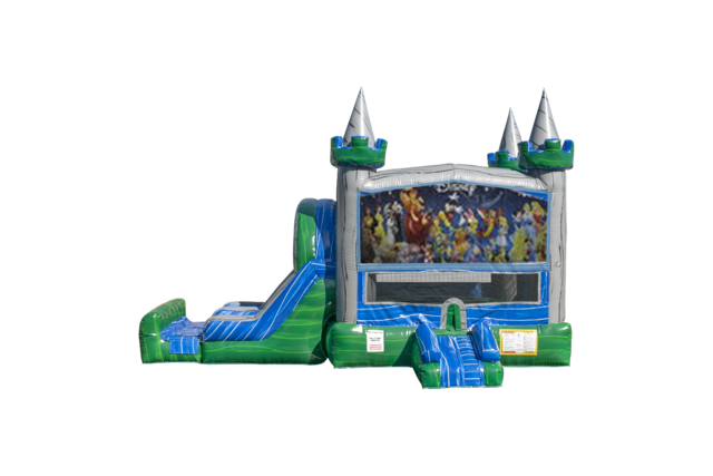 World Of Disney combo Double Lane Wet/Dry with Bounce House