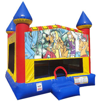 Scooby Doo Inflatable bounce house with Basketball Goal