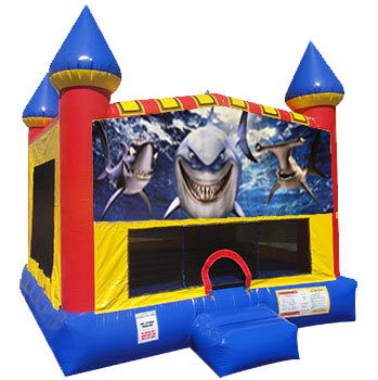 Shark Inflatable bounce house with Basketball Goal