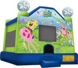 A Spongebob Inflatable bounce house