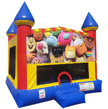 Squishy Inflatable Bounce house with basketball goal