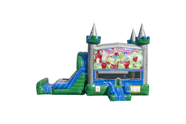 Strawberry Shortcake Emerald combo Double Lane Wet/Dry with Bounce House