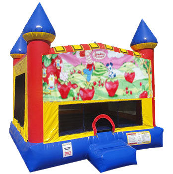 Strawberry Shortcake Inflatable bounce house with Basketball Goal