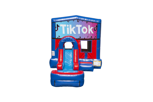 Tik Tok ez front slide bounce house combo