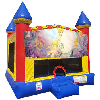 Tinkerbell Inflatable bounce house with Basketball Goal