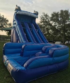 18ft Dolphin Double Lane Slide (Wet / Dry)