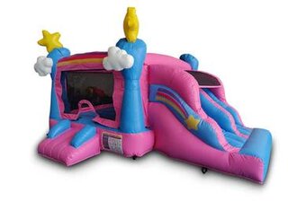 Mini Enchanted Toddler  Bounce House Slide