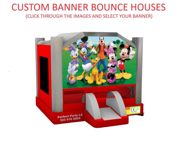 RED Custom Banner Bounce House (1017)